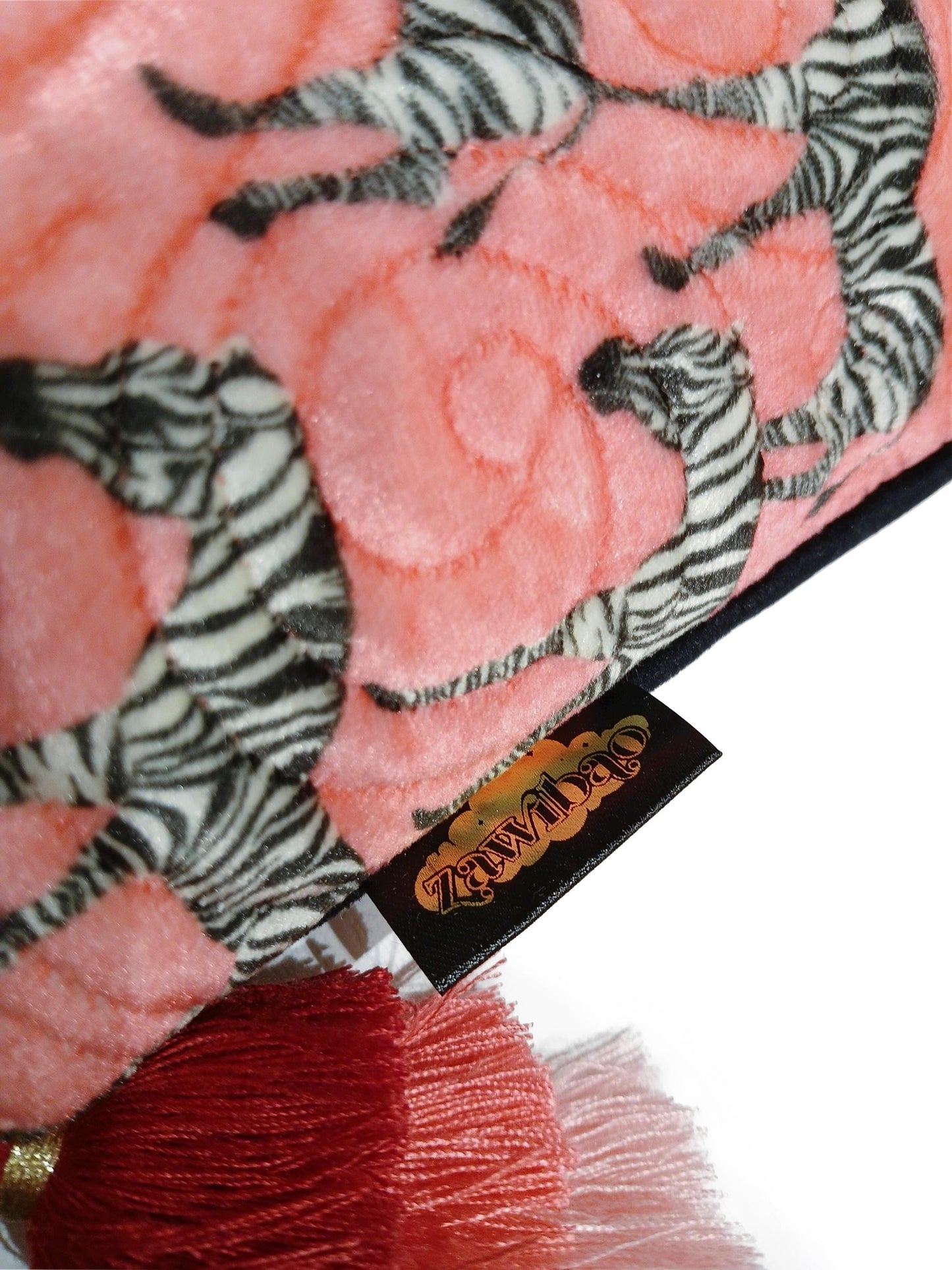 Quilted Velvet Lumbar Pillow Cover - Proteas