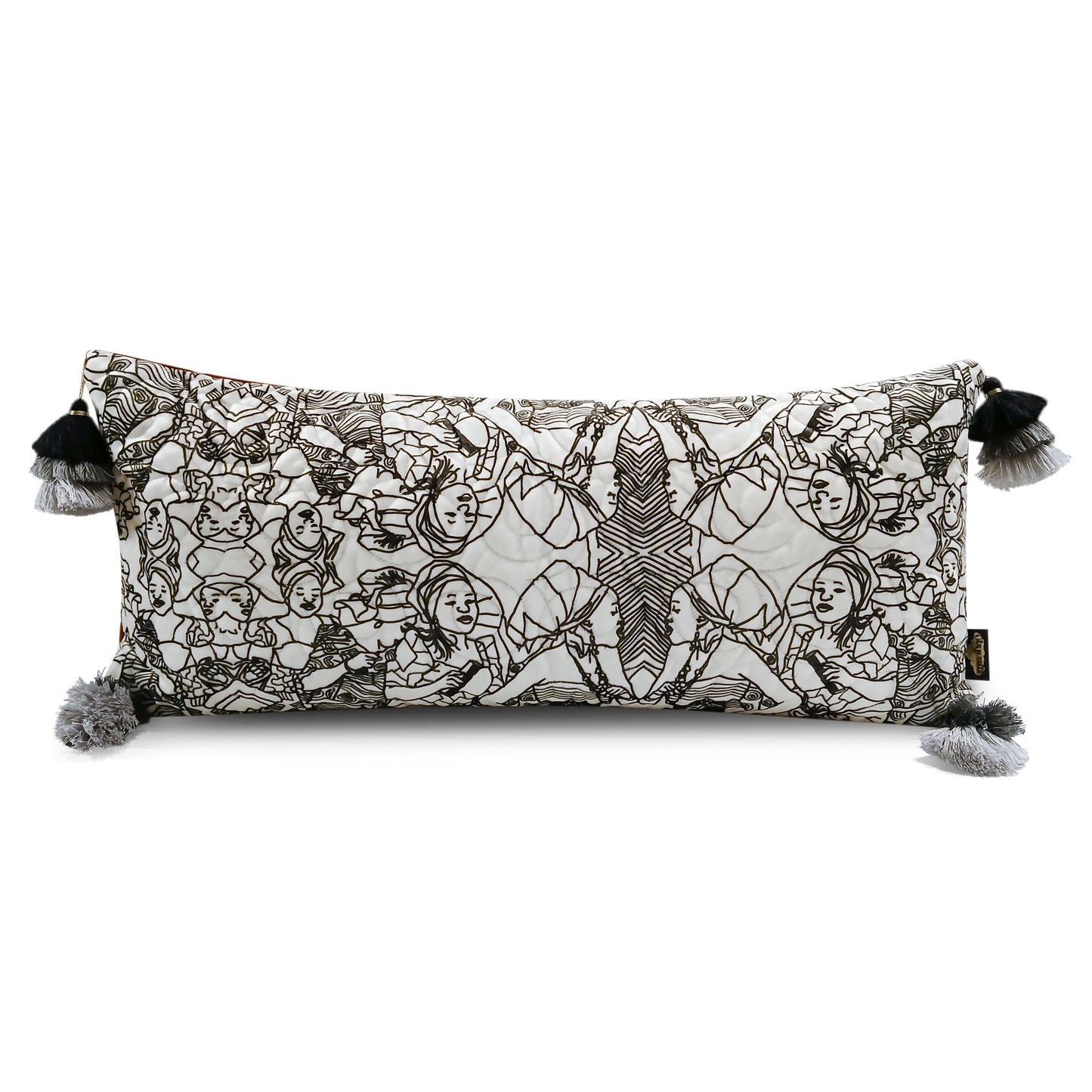 Quilted Velvet Lumbar Pillow Cover - Headwraps