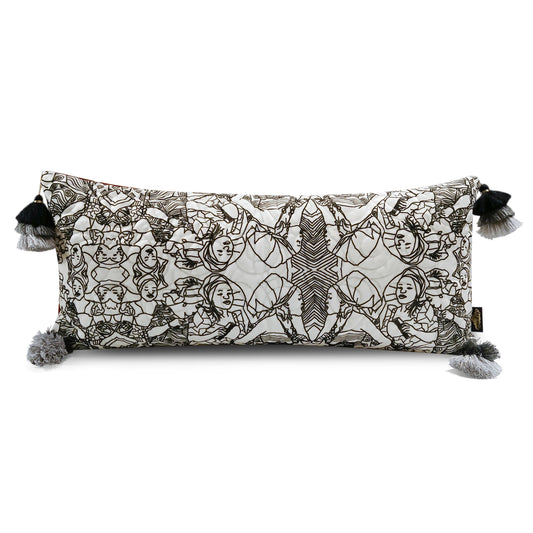 Quilted Velvet Lumbar Pillow Cover - Headwraps