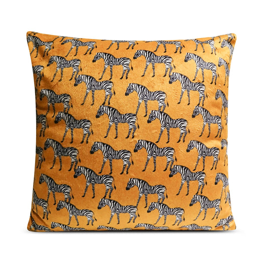 Zebra African Print Plush Throw Pillow Cover