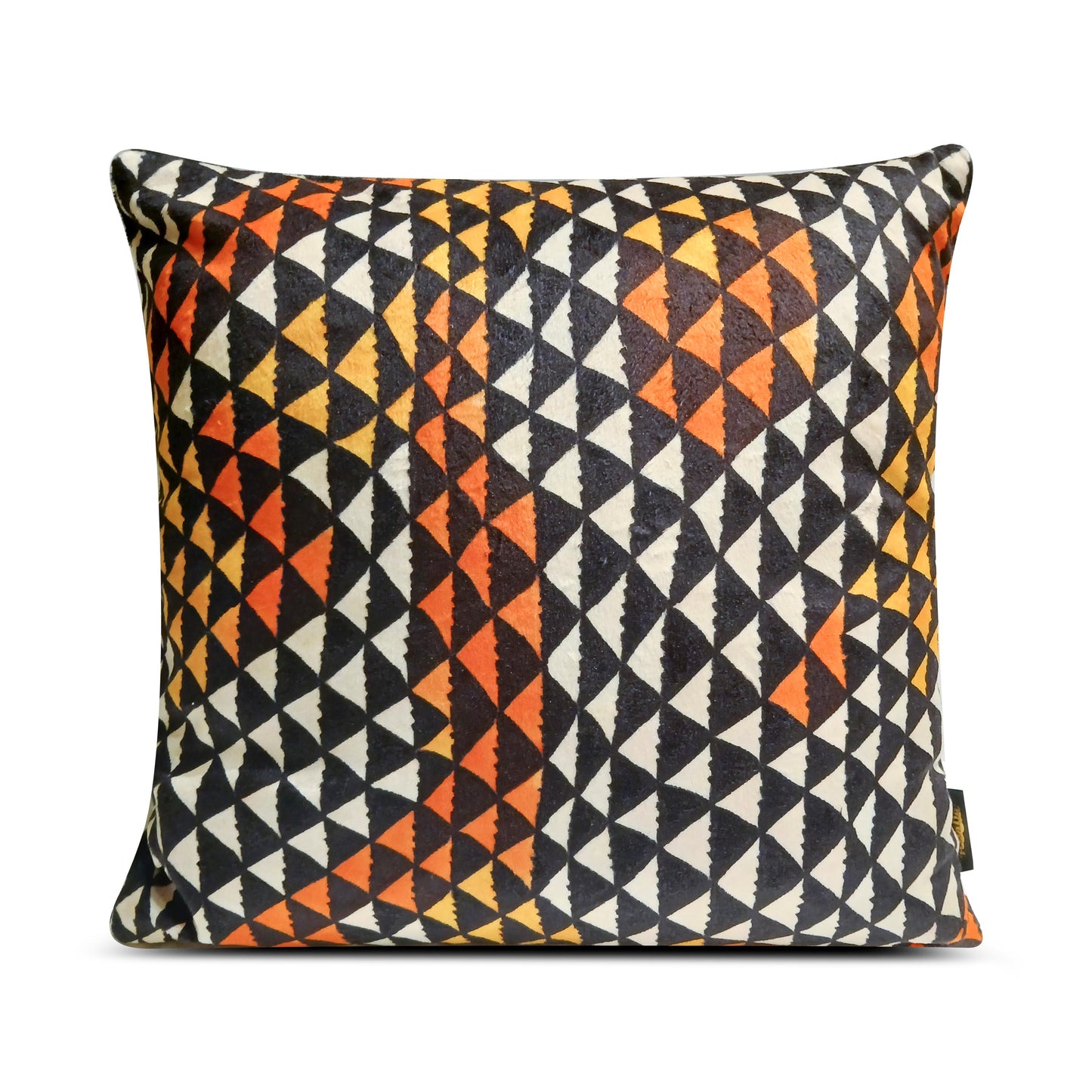 Geometric African Print Plush Throw Pillow Cover