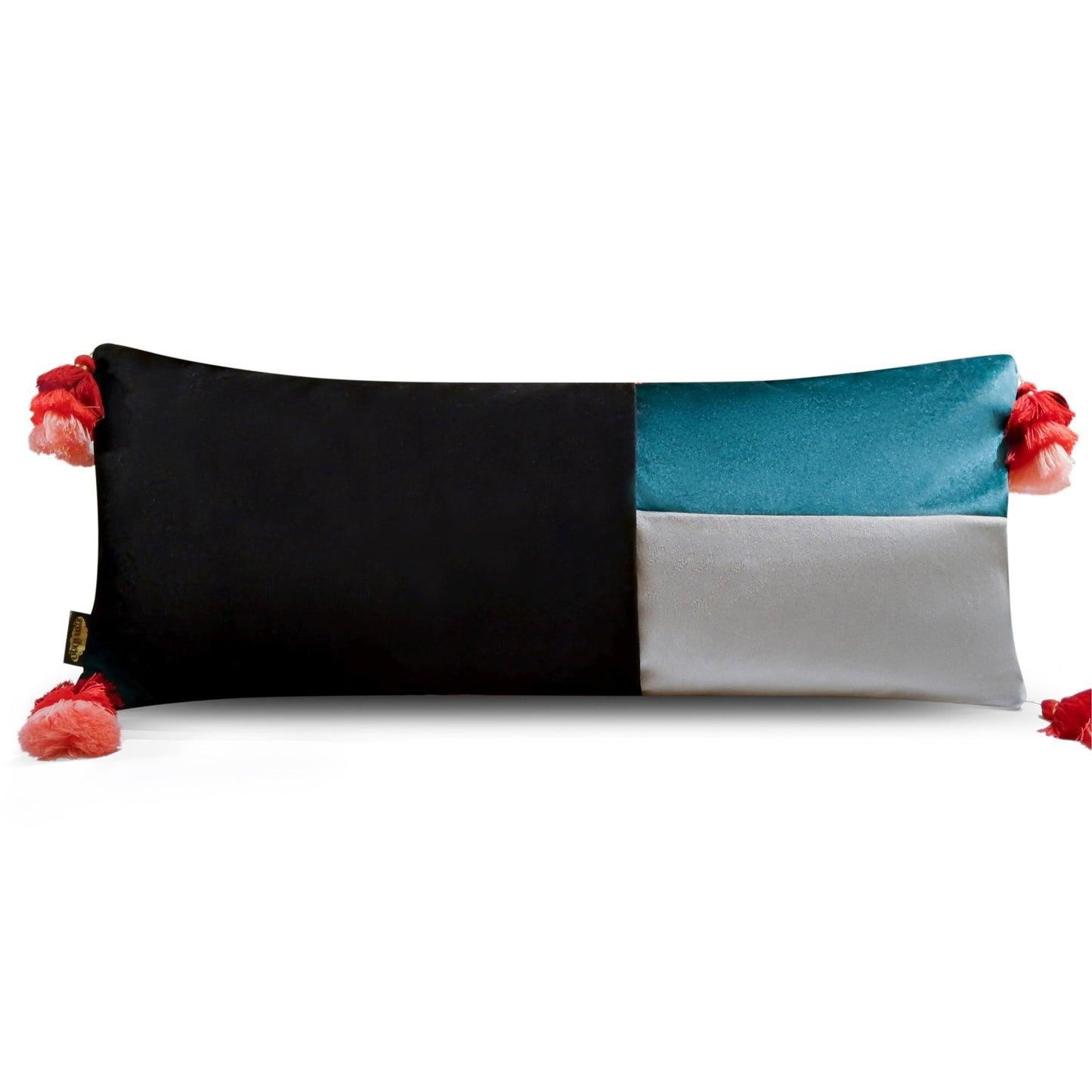 Quilted Velvet Lumbar Pillow Cover - Flowers