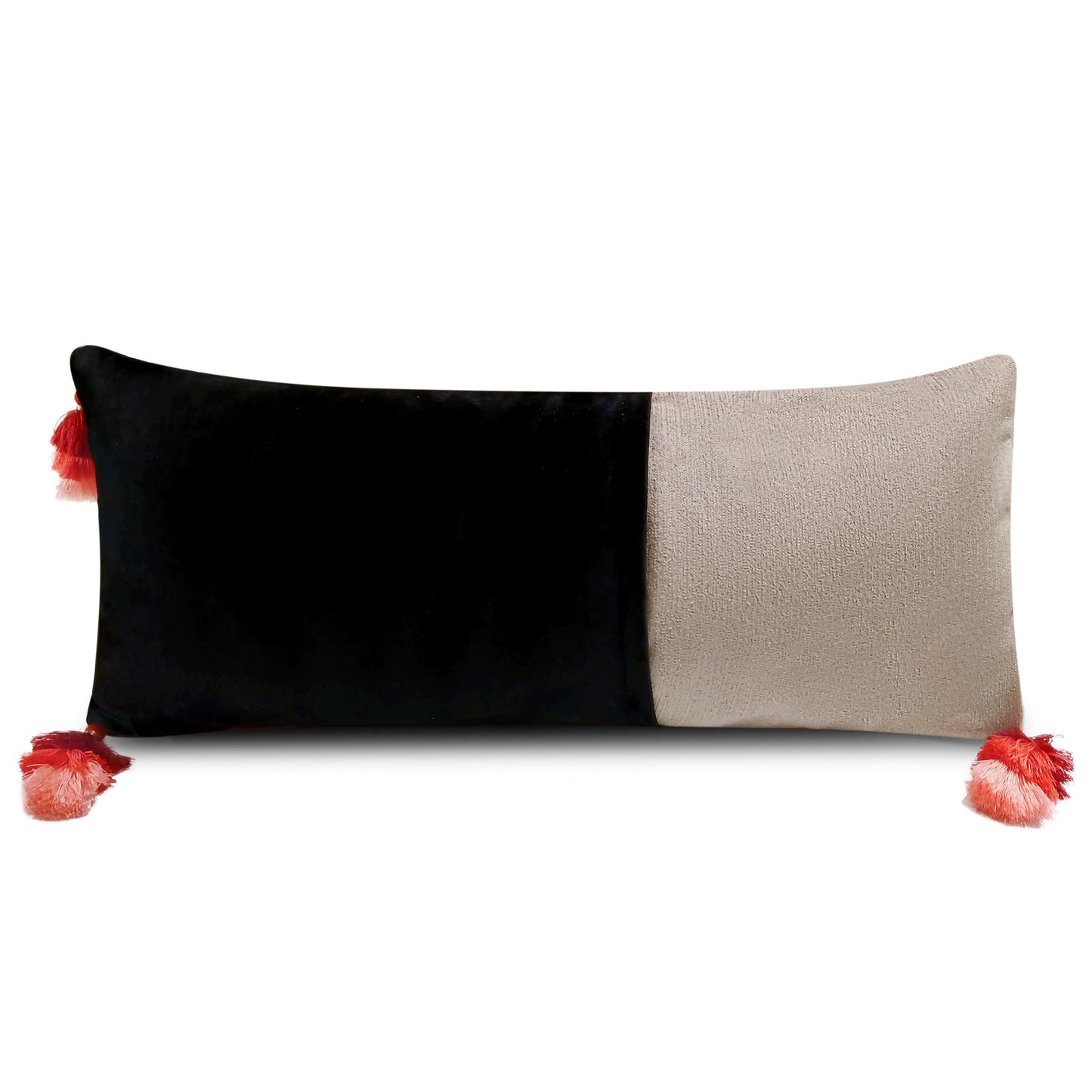 Quilted Velvet Lumbar Pillow Cover - Zebras