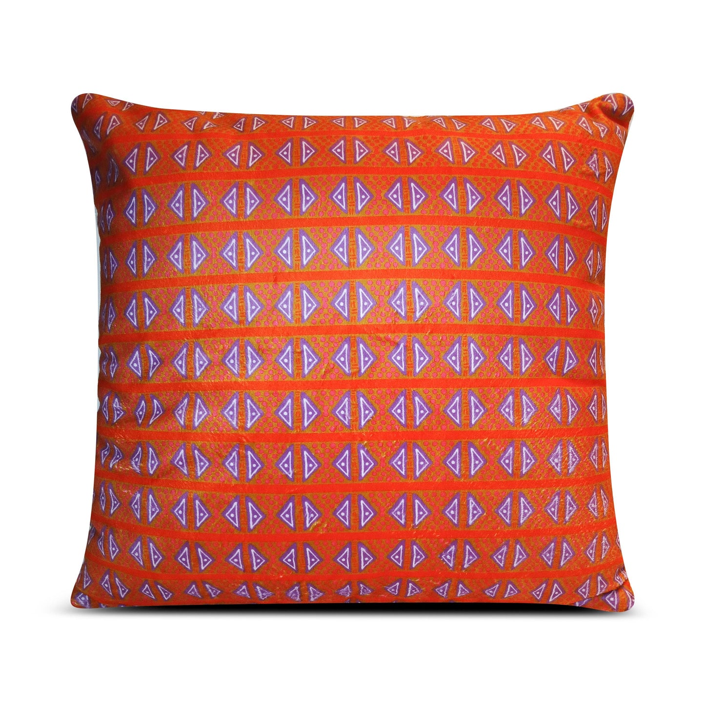 Geometric African Print Plush Throw Pillow Cover