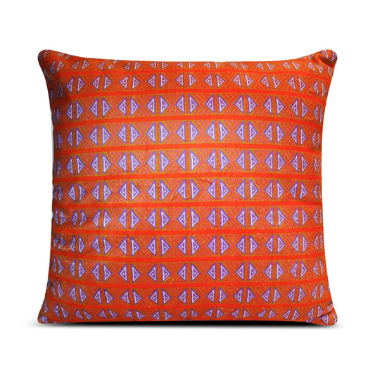 Geometric African Print Plush Throw Pillow Cover