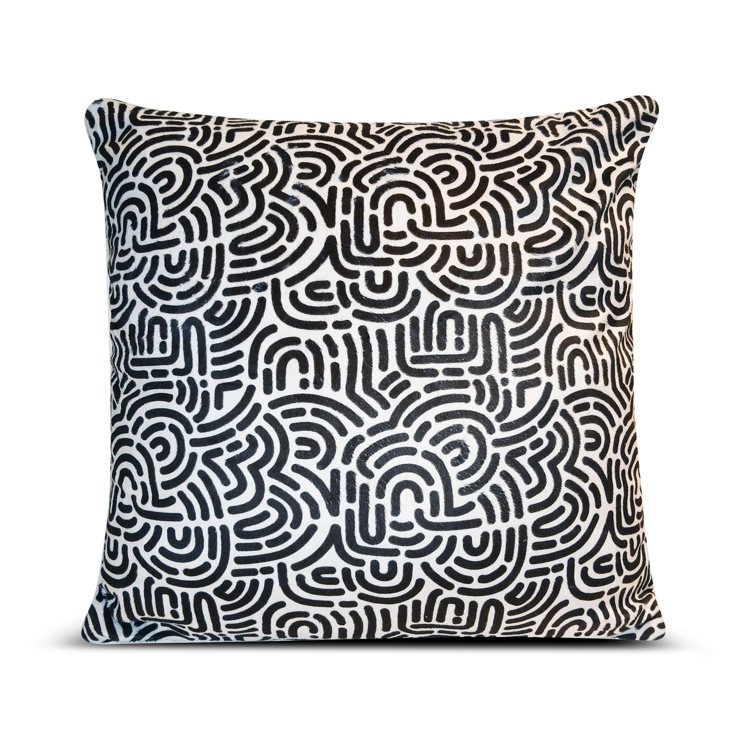 Squiggle African Print Plush Throw Pillow Cover